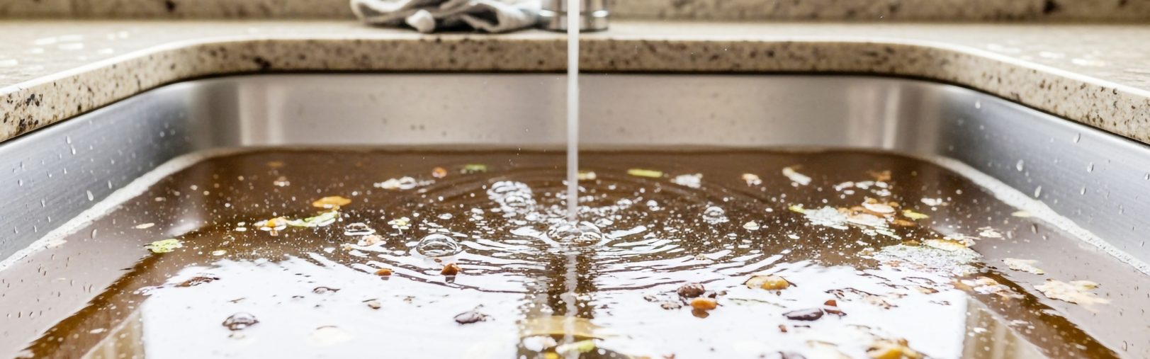 Abfluss verstopft – Wasser steht im Ablauf
